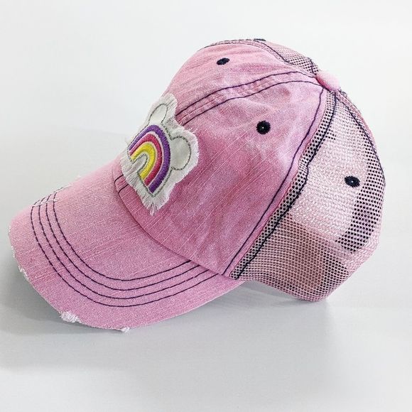 Rainbow Mouse Ears Trucker Style Baseball Hat - Picture 4 of 7